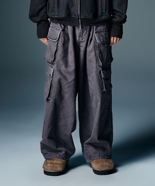 glamb(グラム)の「Fade Asymmetry Cargo Pants / フェイドアシンメトリーカーゴパンツ(カーゴパンツ・メンズ・ブラック/カーキ/チャコール・S/M/L)」の8枚目の写真