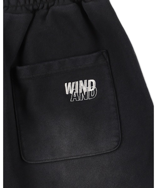 WIND AND SEA(ウィンダンシー)の「SULFUR DYEING LOGO HALF PANTS(スウェットパンツ・メンズ・ブラック/オレンジ系/ミント/サックスブルー・SMALL/X-LARGE/LARGE)」の9枚目の写真