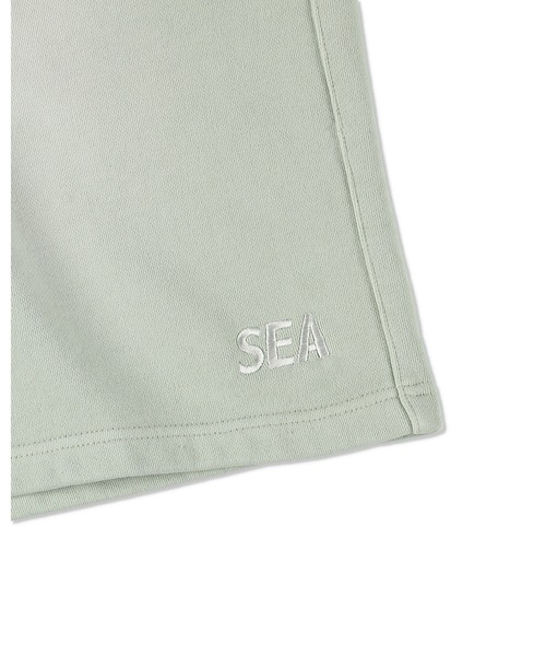 WIND AND SEA(ウィンダンシー)の「SULFUR DYEING LOGO HALF PANTS(スウェットパンツ・メンズ・ブラック/オレンジ系/ミント/サックスブルー・SMALL/X-LARGE/LARGE)」の11枚目の写真