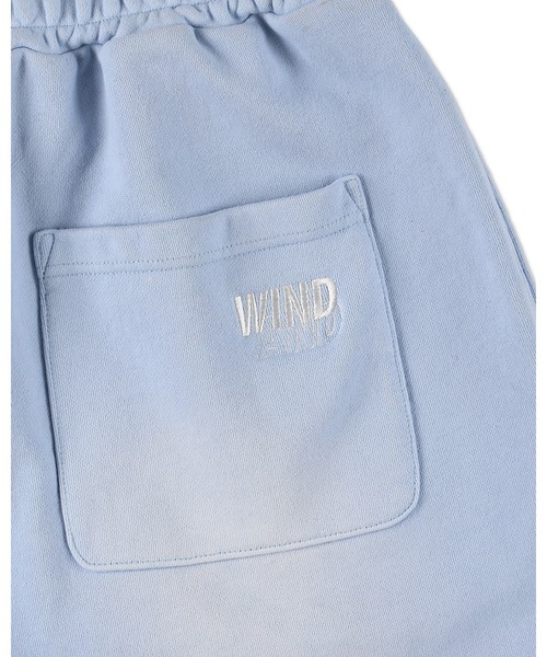 WIND AND SEA(ウィンダンシー)の「SULFUR DYEING LOGO HALF PANTS(スウェットパンツ・メンズ・ブラック/オレンジ系/ミント/サックスブルー・SMALL/X-LARGE/LARGE)」の17枚目の写真