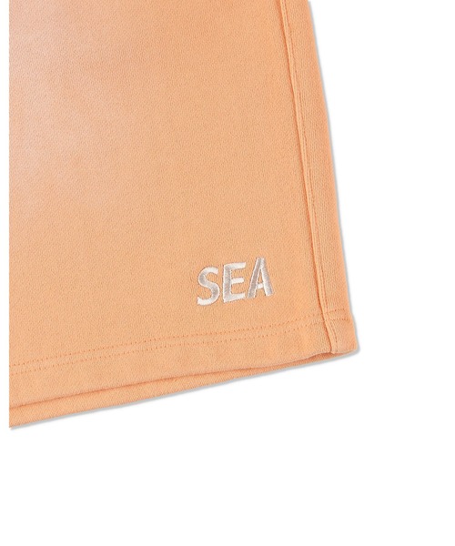 WIND AND SEA(ウィンダンシー)の「SULFUR DYEING LOGO HALF PANTS(スウェットパンツ・メンズ・ブラック/オレンジ系/ミント/サックスブルー・SMALL/X-LARGE/LARGE)」の19枚目の写真