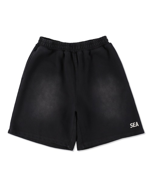 WIND AND SEA(ウィンダンシー)の「SULFUR DYEING LOGO HALF PANTS(スウェットパンツ・メンズ・ブラック/オレンジ系/ミント/サックスブルー・SMALL/X-LARGE/LARGE)」の6枚目の写真