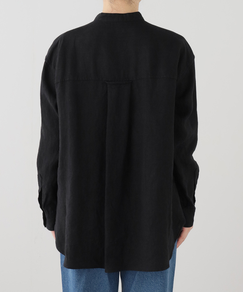 JOURNAL STANDARD LUXE(ジャーナルスタンダード ラックス)の「20リネン スタンドカラーシャツ(シャツ/ブラウス・レディース・ブラック/ホワイト・FREE)」の9枚目の写真