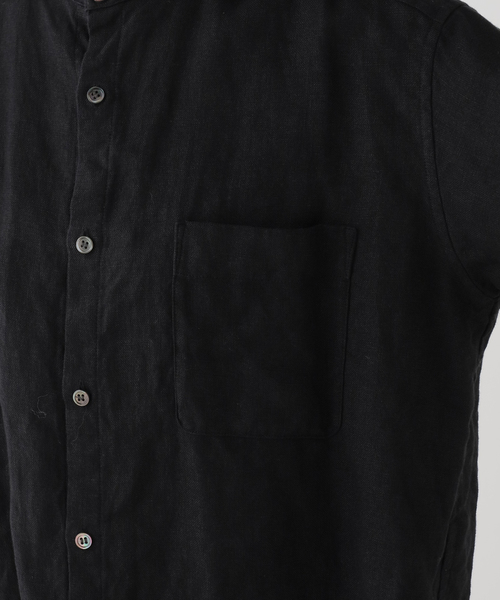 JOURNAL STANDARD LUXE(ジャーナルスタンダード ラックス)の「20リネン スタンドカラーシャツ(シャツ/ブラウス・レディース・ブラック/ホワイト・FREE)」の6枚目の写真