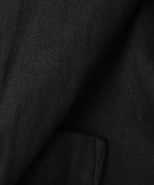 JOURNAL STANDARD LUXE(ジャーナルスタンダード ラックス)の「20リネン スタンドカラーシャツ(シャツ/ブラウス・レディース・ブラック/ホワイト・FREE)」の4枚目の写真