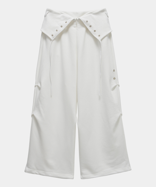ETRE AU SOMMET(エトレオソメ)の「Double Rib Pintuck Training Pants (White)(スウェットパンツ・レディース・ホワイト・FREE)」の10枚目の写真