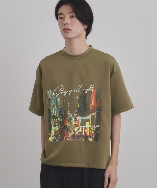 tk.TAKEO KIKUCHI(ティーケータケオキクチ)の「ブラシ刺繍半袖Tシャツ(Tシャツ/カットソー・メンズ・ナチュラル/ブラック/ホワイト・04/02/03)」の2枚目の写真