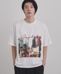 ブラシ刺繍半袖Ｔシャツ
