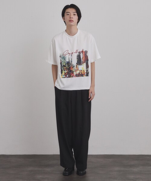 tk.TAKEO KIKUCHI(ティーケータケオキクチ)の「ブラシ刺繍半袖Tシャツ(Tシャツ/カットソー・メンズ・ナチュラル/ブラック/ホワイト・04/02/03)」の22枚目の写真