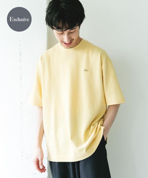 LACOSTE（ラコステ）の「『別注』LACOSTE×DOORS　MOSS STITCH SHORT-SLEEVE T-SHIRTS（Tシャツ/カットソー・メンズ・アイボリー/ダークグレー/イエロー・3/4）」の3枚目の写真