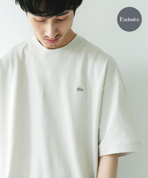 LACOSTE（ラコステ）の「『別注』LACOSTE×DOORS　MOSS STITCH SHORT-SLEEVE T-SHIRTS（Tシャツ/カットソー・メンズ・アイボリー/ダークグレー/イエロー・3/4）」の2枚目の写真