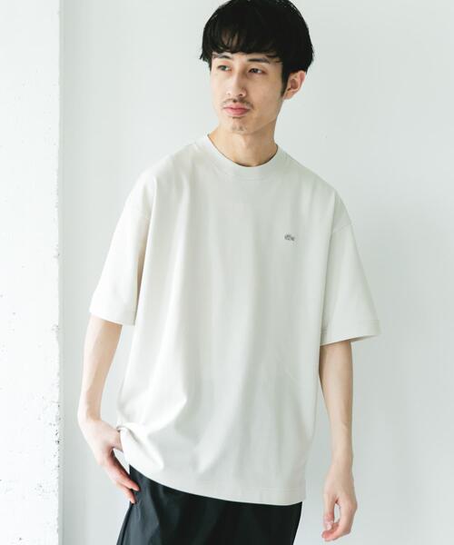 LACOSTE（ラコステ）の「『別注』LACOSTE×DOORS　MOSS STITCH SHORT-SLEEVE T-SHIRTS（Tシャツ/カットソー・メンズ・アイボリー/ダークグレー/イエロー・3/4）」の4枚目の写真