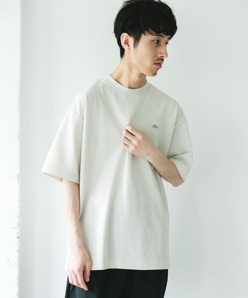 LACOSTE（ラコステ）の「『別注』LACOSTE×DOORS　MOSS STITCH SHORT-SLEEVE T-SHIRTS（Tシャツ/カットソー・メンズ・アイボリー/ダークグレー/イエロー・3/4）」の5枚目の写真