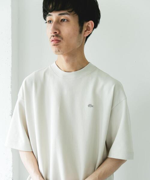 LACOSTE（ラコステ）の「『別注』LACOSTE×DOORS　MOSS STITCH SHORT-SLEEVE T-SHIRTS（Tシャツ/カットソー・メンズ・アイボリー/ダークグレー/イエロー・3/4）」の7枚目の写真