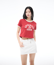 KIRSH | アーチチェリー配色アップリケTシャツ[レッド](Tシャツ/カットソー)