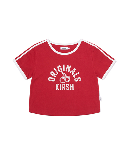 KIRSH（キルシー）の「アーチチェリー配色アップリケTシャツ[レッド]（Tシャツ/カットソー・レディース・その他・MEDIUM/SMALL）」の2枚目の写真