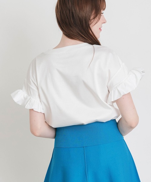 PICCIN PERLA(ピッチンペルラ)の「布帛切り替えスリーブプルオーバー(Tシャツ/カットソー・レディース・ホワイト系その他/ブラック/オフホワイト・M)」の22枚目の写真