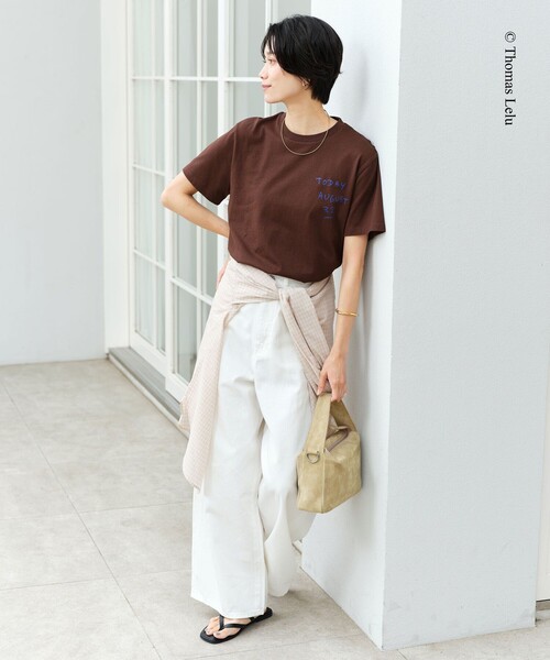 green label relaxing(グリーンレーベルリラクシング)の「【別注】<Thomas Lelu>サインアート 半袖 Tシャツ カットソー(Tシャツ/カットソー・レディース・ロイヤルブルー/ブラック/ブラウン/オフホワイト・FREE)」の16枚目の写真