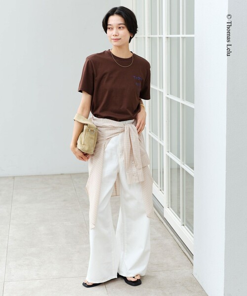green label relaxing(グリーンレーベルリラクシング)の「【別注】<Thomas Lelu>サインアート 半袖 Tシャツ カットソー(Tシャツ/カットソー・レディース・ロイヤルブルー/ブラック/ブラウン/オフホワイト・FREE)」の18枚目の写真