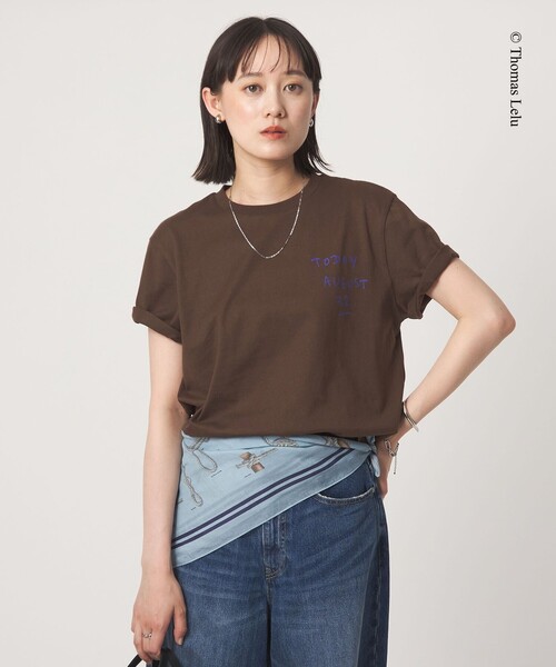 green label relaxing(グリーンレーベルリラクシング)の「【別注】<Thomas Lelu>サインアート 半袖 Tシャツ カットソー(Tシャツ/カットソー・レディース・ロイヤルブルー/ブラック/ブラウン/オフホワイト・FREE)」の19枚目の写真