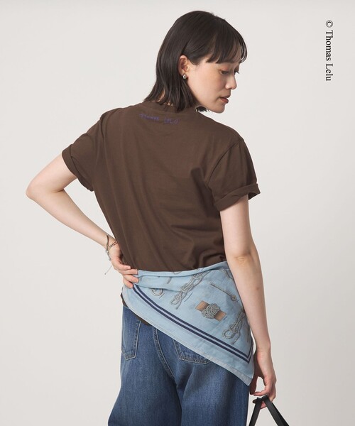 green label relaxing(グリーンレーベルリラクシング)の「【別注】<Thomas Lelu>サインアート 半袖 Tシャツ カットソー(Tシャツ/カットソー・レディース・ロイヤルブルー/ブラック/ブラウン/オフホワイト・FREE)」の21枚目の写真