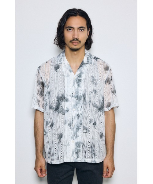 AZUL by moussy(アズールバイマウジー)の「タイダイ柄メッシュシャツ(シャツ/ブラウス・メンズ・ブルー系その他3/ブラック系その他/ホワイト系その他・LARGE/MEDIUM)」の17枚目の写真