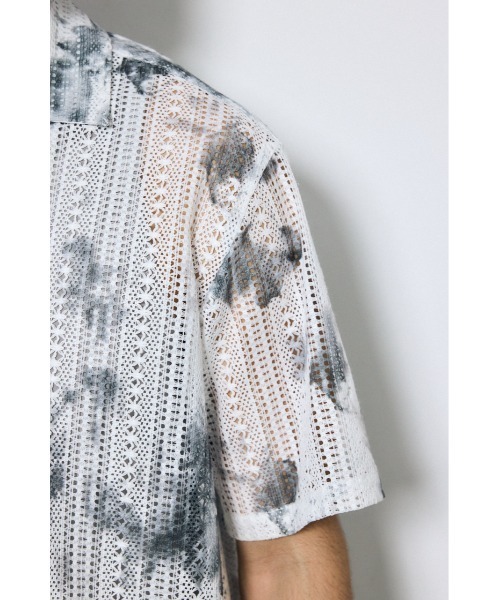 AZUL by moussy(アズールバイマウジー)の「タイダイ柄メッシュシャツ(シャツ/ブラウス・メンズ・ブルー系その他3/ブラック系その他/ホワイト系その他・LARGE/MEDIUM)」の21枚目の写真