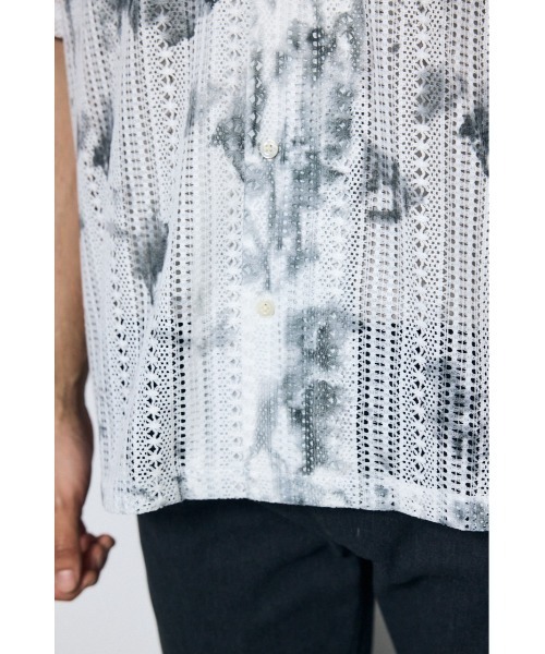 AZUL by moussy(アズールバイマウジー)の「タイダイ柄メッシュシャツ(シャツ/ブラウス・メンズ・ブルー系その他3/ブラック系その他/ホワイト系その他・LARGE/MEDIUM)」の22枚目の写真