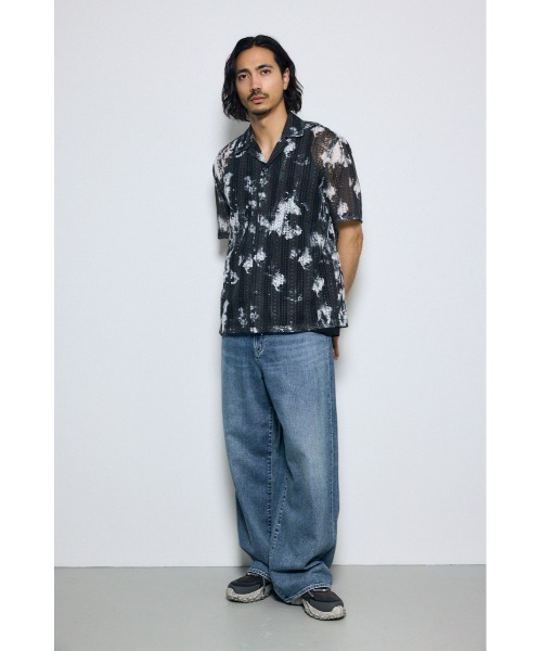 AZUL by moussy(アズールバイマウジー)の「タイダイ柄メッシュシャツ(シャツ/ブラウス・メンズ・ブルー系その他3/ブラック系その他/ホワイト系その他・LARGE/MEDIUM)」の13枚目の写真