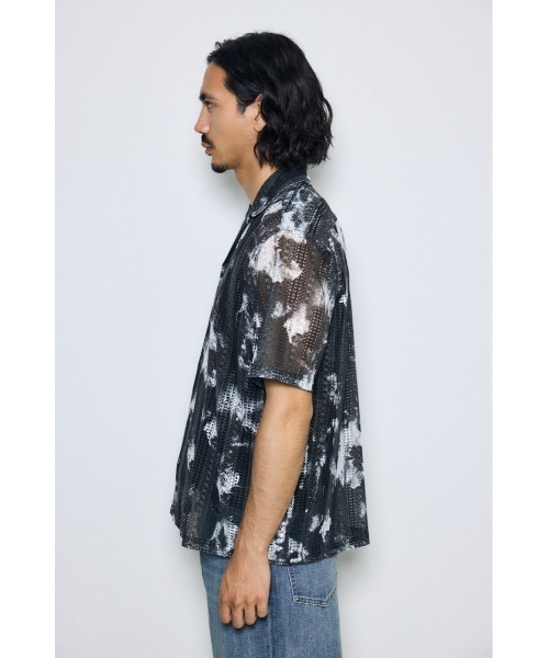 AZUL by moussy(アズールバイマウジー)の「タイダイ柄メッシュシャツ(シャツ/ブラウス・メンズ・ブルー系その他3/ブラック系その他/ホワイト系その他・LARGE/MEDIUM)」の15枚目の写真