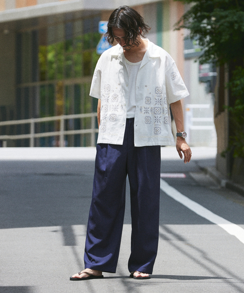 JOURNAL STANDARD relume(ジャーナルスタンダード レリューム)の「ソフトツイル 1タック ”レイジー” ライトスラックス(スラックス・メンズ・ブラック/ネイビー/ベージュ系その他/ブルー系その他・SMALL/MEDIUM/LARGE)」の9枚目の写真