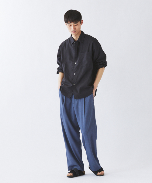 JOURNAL STANDARD relume(ジャーナルスタンダード レリューム)の「ソフトツイル 1タック ”レイジー” ライトスラックス(スラックス・メンズ・ブラック/ネイビー/ベージュ系その他/ブルー系その他・SMALL/MEDIUM/LARGE)」の10枚目の写真