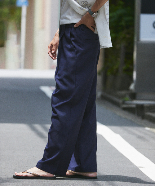 JOURNAL STANDARD relume(ジャーナルスタンダード レリューム)の「ソフトツイル 1タック ”レイジー” ライトスラックス(スラックス・メンズ・ブラック/ネイビー/ベージュ系その他/ブルー系その他・SMALL/MEDIUM/LARGE)」の15枚目の写真