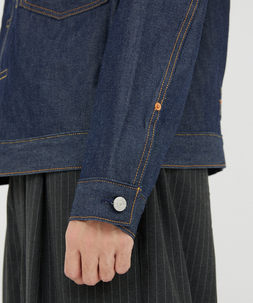 Levi's(リーバイス)の「Levi’s(R) / リーバイス(R) 別注 TYPE1 リジッド トラッカージャケット(デニムジャケット・メンズ・ダークブルー・SMALL/MEDIUM/LARGE/X-LARGE/XX-LARGE)」の2枚目の写真