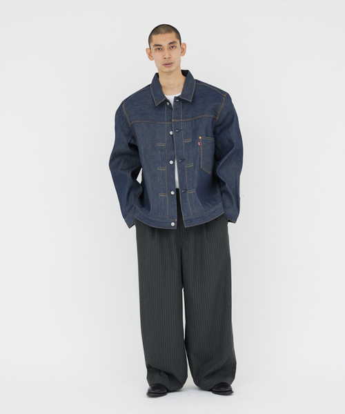 Levi's(リーバイス)の「Levi’s(R) / リーバイス(R) 別注 TYPE1 リジッド トラッカージャケット(デニムジャケット・メンズ・ダークブルー・SMALL/MEDIUM/LARGE/X-LARGE/XX-LARGE)」の5枚目の写真