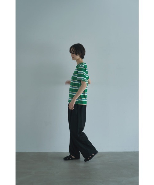 marjour(マージュール)の「MULTI BORDER HALF SLEEVE TEE(Tシャツ/カットソー・レディース・グリーン/ブラウン・M)」の11枚目の写真