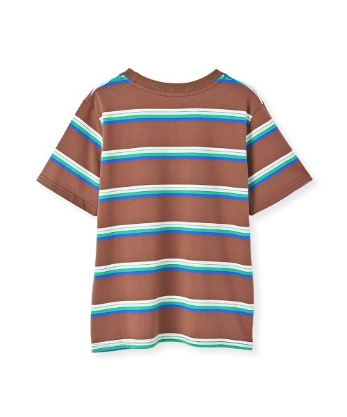 marjour(マージュール)の「MULTI BORDER HALF SLEEVE TEE(Tシャツ/カットソー・レディース・グリーン/ブラウン・M)」の18枚目の写真