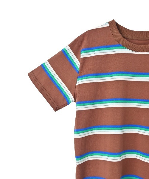 marjour(マージュール)の「MULTI BORDER HALF SLEEVE TEE(Tシャツ/カットソー・レディース・グリーン/ブラウン・M)」の20枚目の写真