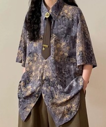 Alvia（アルビア）の「レトロ花柄シャツ 半袖（シャツ/ブラウス）」