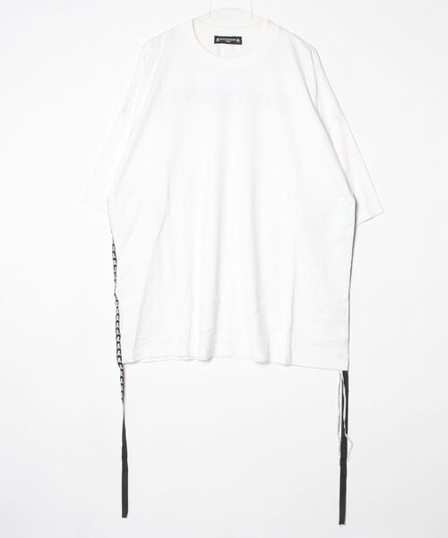 mastermind JAPAN(マスターマインド)の「BOXY SKULL TAPED TEE(Tシャツ/カットソー・メンズ・ブラック/ホワイト・XL)」の1枚目の写真