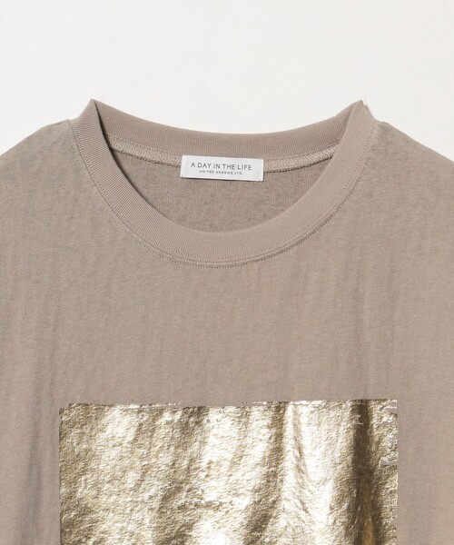 A DAY IN THE LIFE UNITED ARROWS(アデイインザライフユナイテッドアローズ)の「スラブ フォイル ボックスプリントTシャツ <A DAY IN THE LIFE>(Tシャツ/カットソー・レディース・ダークグレー/オフホワイト/ベージュ・FREE)」の20枚目の写真