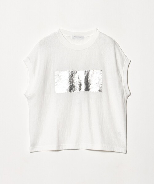 A DAY IN THE LIFE UNITED ARROWS(アデイインザライフユナイテッドアローズ)の「スラブ フォイル ボックスプリントTシャツ <A DAY IN THE LIFE>(Tシャツ/カットソー・レディース・ダークグレー/オフホワイト/ベージュ・FREE)」の7枚目の写真