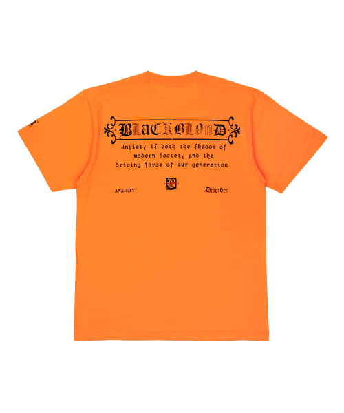 BLACK BLOND(ブラック ブロンド)の「ビビディエンザイアティ 半袖Tシャツ (オレンジ)(Tシャツ/カットソー・レディース・その他・SMALL/MEDIUM/LARGE/X-LARGE/XX-LARGE/XXX-LARGE)」の1枚目の写真