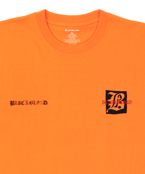 BLACK BLOND(ブラック ブロンド)の「ビビディエンザイアティ 半袖Tシャツ (オレンジ)(Tシャツ/カットソー・レディース・その他・SMALL/MEDIUM/LARGE/X-LARGE/XX-LARGE/XXX-LARGE)」の4枚目の写真