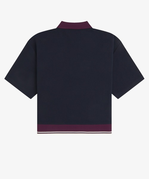 FRED PERRY(フレッドペリー)の「Contrast Hem Polo Shirt/コントラストヘムポロシャツ(ポロシャツ・レディース・ネイビー・10)」の6枚目の写真