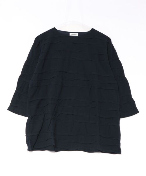 Plantation(プランテーション)の「ソリッドリップル / S(Tシャツ/カットソー・レディース・ホワイト/ライトブルー/ネイビー・M size)」の3枚目の写真