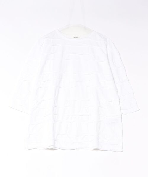 Plantation(プランテーション)の「ソリッドリップル / S(Tシャツ/カットソー・レディース・ホワイト/ライトブルー/ネイビー・M size)」の1枚目の写真