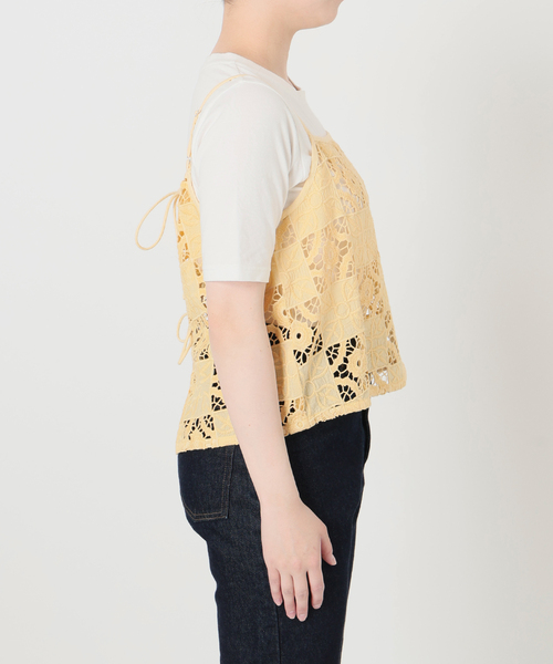 SLOBE IENA(スローブイエナ)の「Indiaスクエア刺繍キャミ(キャミソール・レディース・イエロー・FREE)」の15枚目の写真