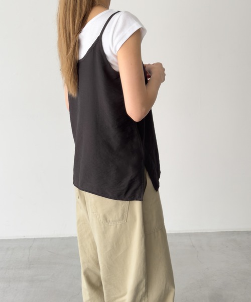 CANAL JEAN(キャナルジーン)の「El mar レーヨンキャミSET UP(セットアップ・レディース・チャコールグレー/ネイビー・ONE SIZE)」の7枚目の写真