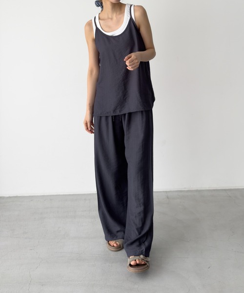 CANAL JEAN(キャナルジーン)の「El mar レーヨンキャミSET UP(セットアップ・レディース・チャコールグレー/ネイビー・ONE SIZE)」の10枚目の写真